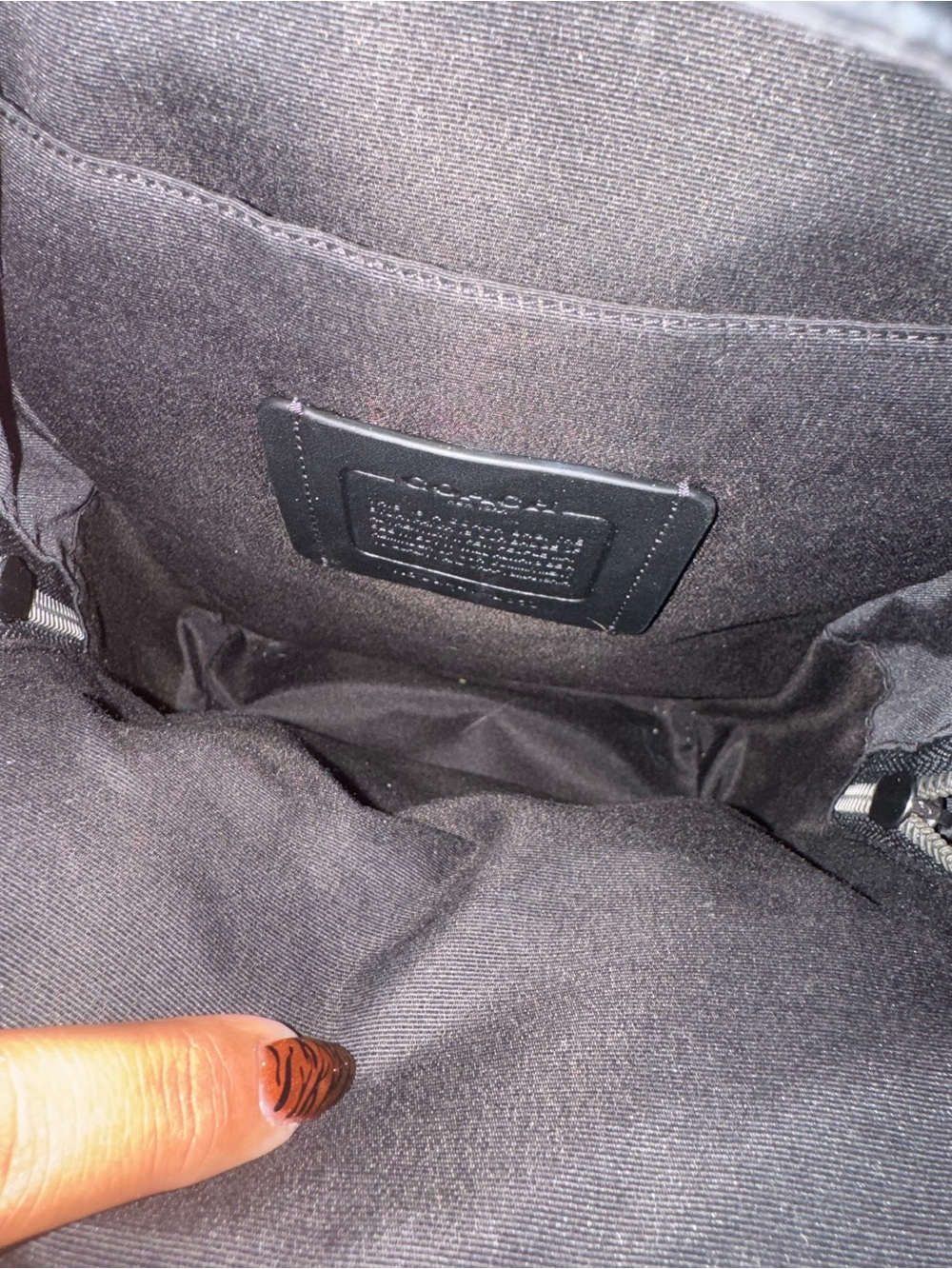 Coach Men’s Black Signature Monogram Sling Bag - Picture 6 of 7